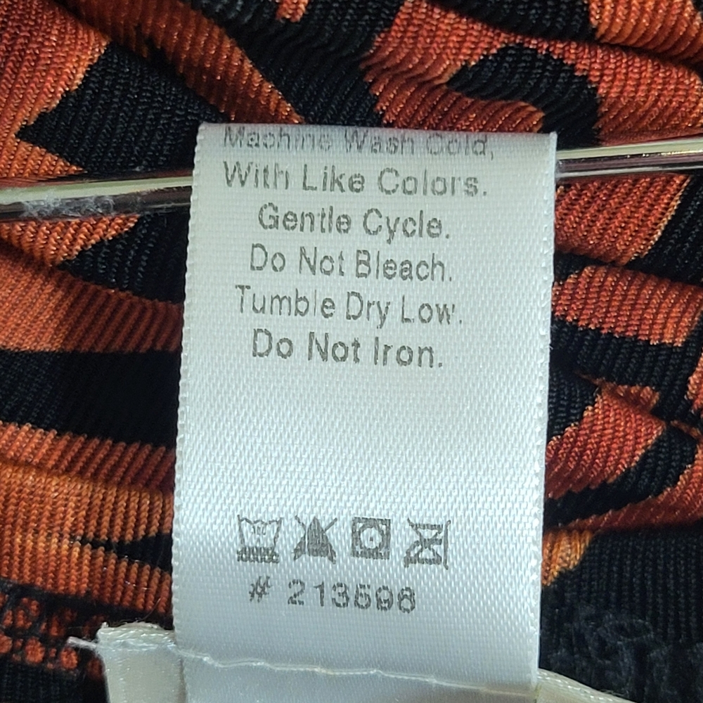 Coldwater Creek No Iron Midi Skirt Sz S Black Rust Flounce Hem Fairy Grunge Y2K - Picture 7 of 10